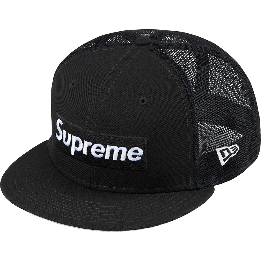 Supreme Box Logo Mesh Back New Era (SS22) - Black - $48
