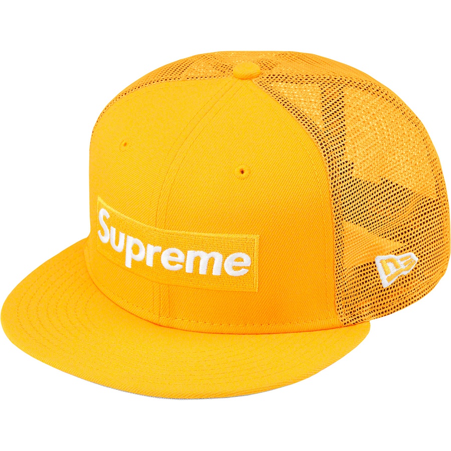 Supreme Box Logo Mesh Back New Era (SS22) - Yellow - $48