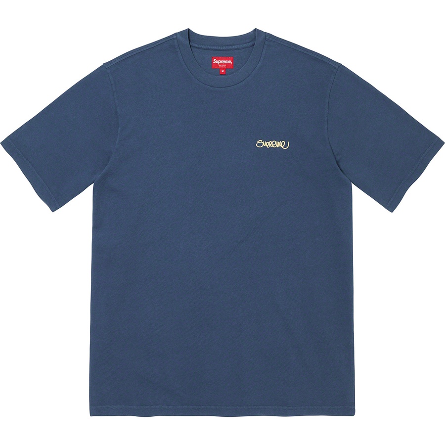 Supreme Washed Handstyle S S Top (SS22) - Blue - $50