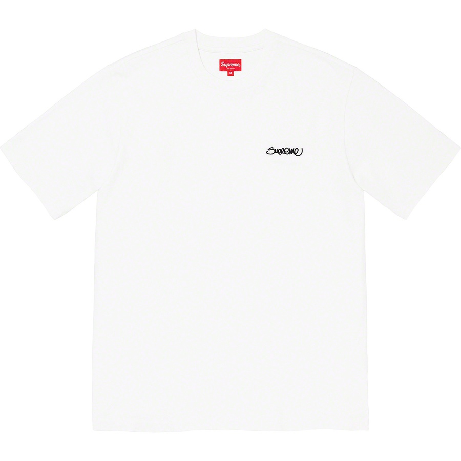 Supreme Washed Handstyle S S Top (SS22) - White - $50