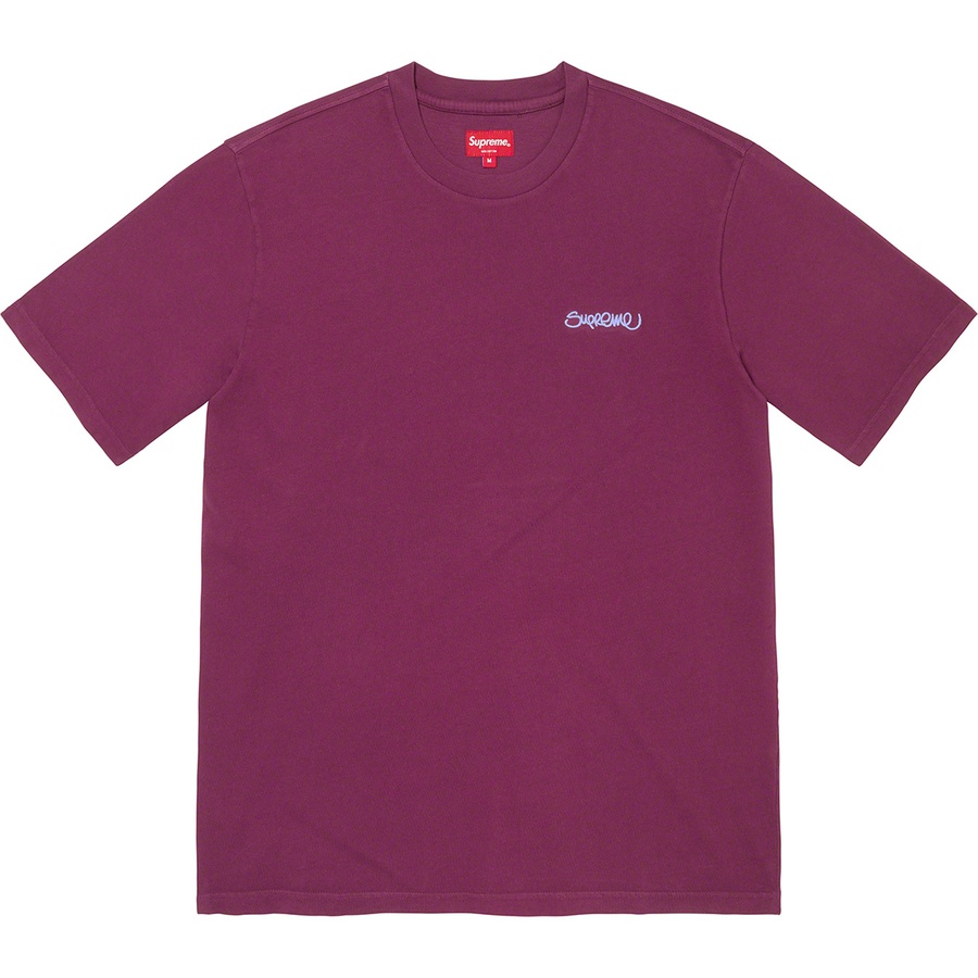 Supreme Washed Handstyle S S Top (SS22) - Plum - $50