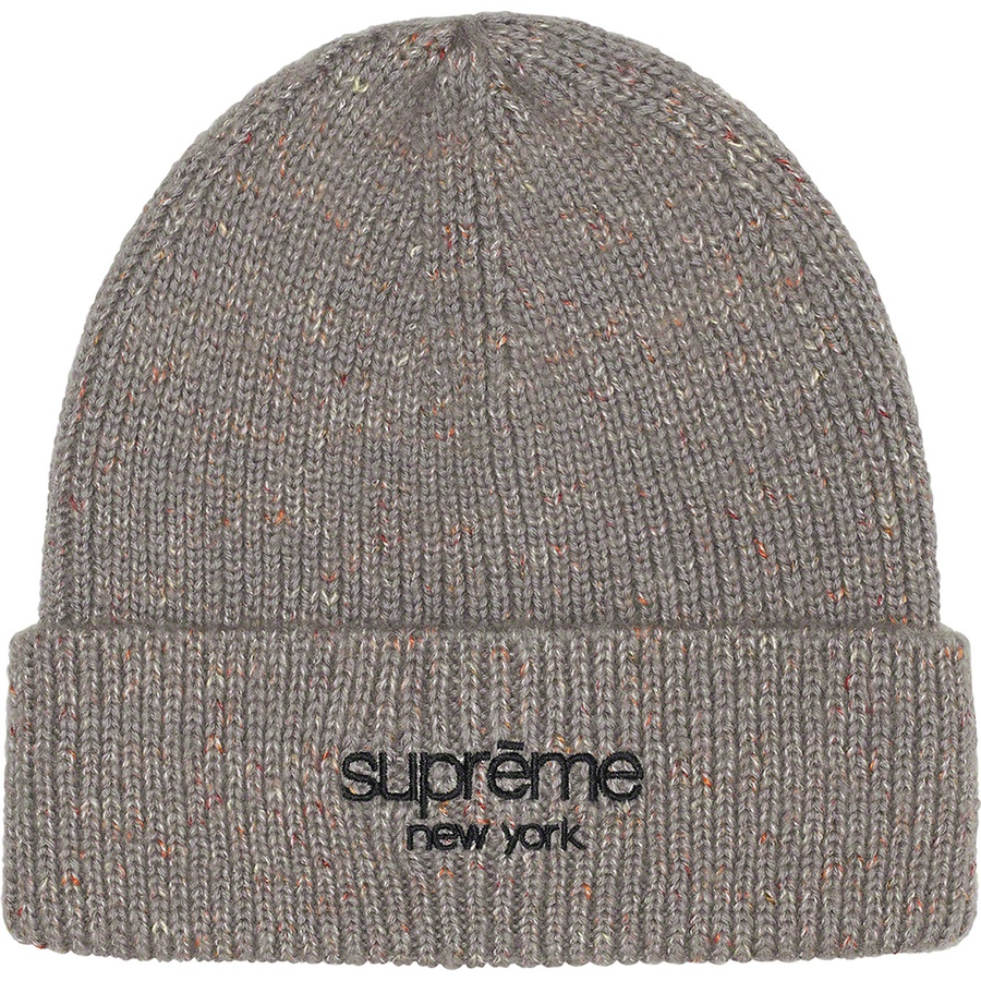 Supreme Rainbow Speckle Beanie (FW22) - Grey - $48