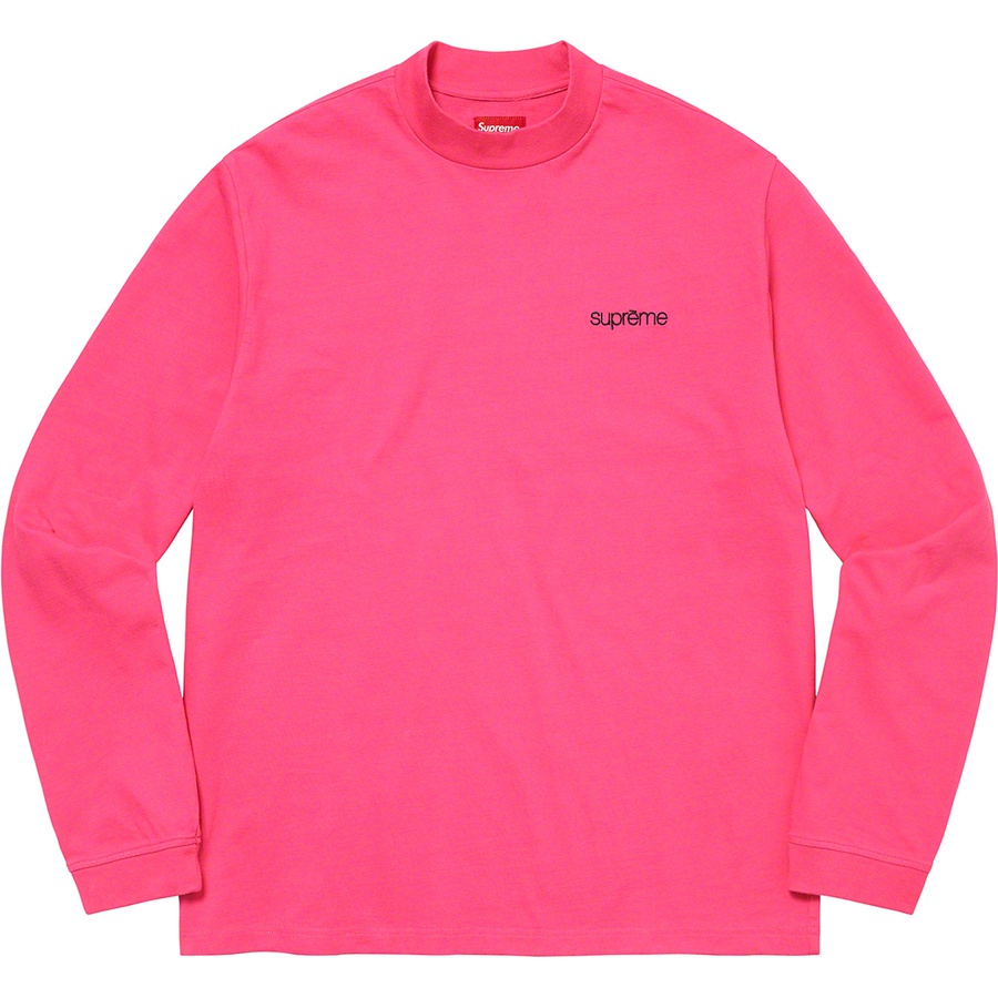 Supreme Mock Neck L S Top (FW22) - Bright Pink - $78