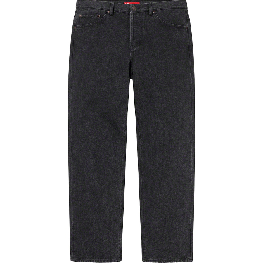 Supreme Regular Jean (FW22) - Washed Black - $158