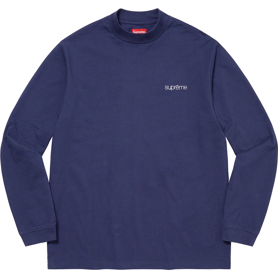 Supreme Mock Neck L S Top (FW22) - Dark Navy - $78
