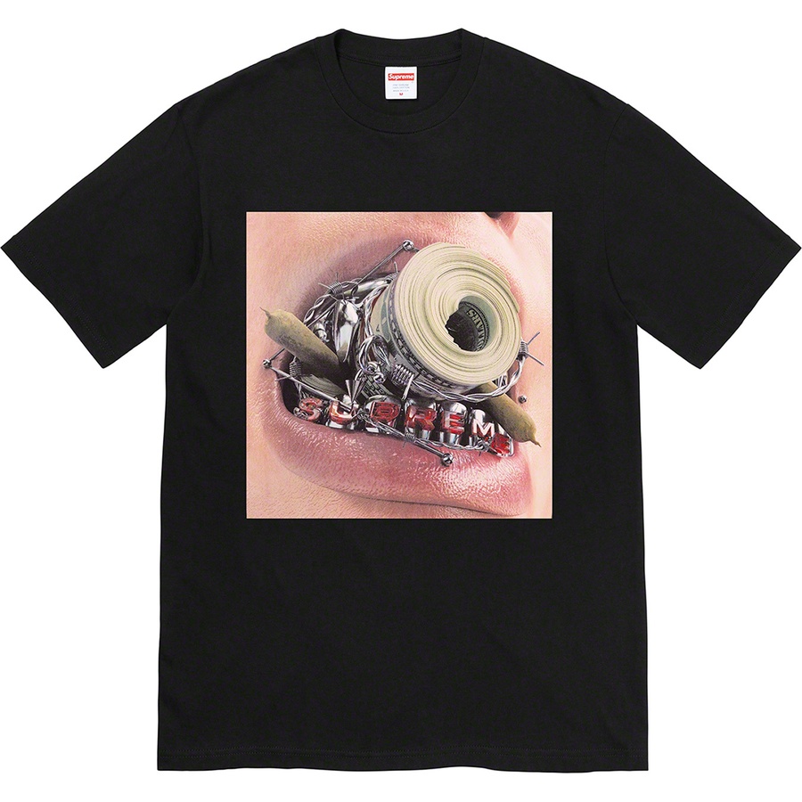 Supreme Braces Tee (FW22) - Black - $40