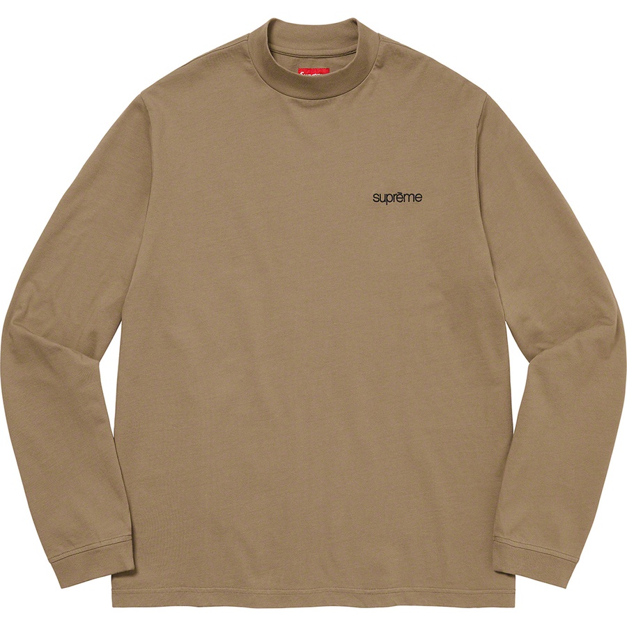 Supreme Mock Neck L S Top (FW22) - Dark Tan - $78