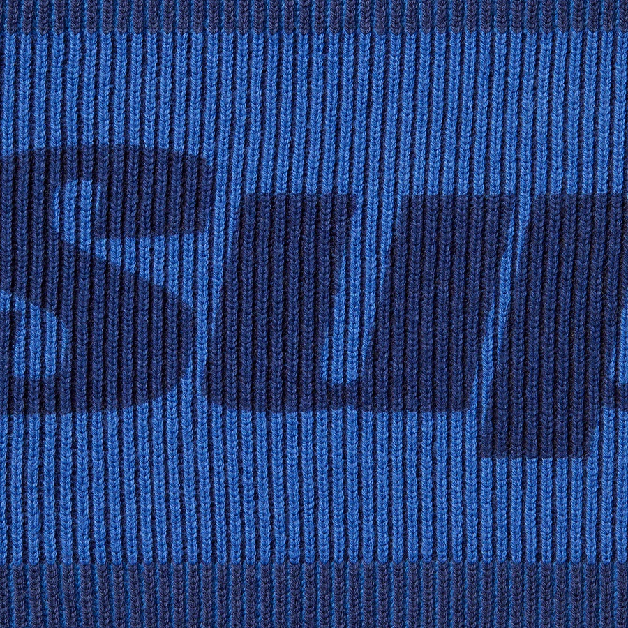 Supreme 2-Tone Ribbed Zip Up Sweater (FW22) - Blue - $188