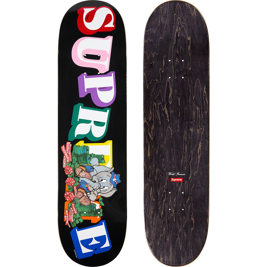 Supreme Elephant Skateboard (FW22) - Black - 8.25" x 32"  - $58