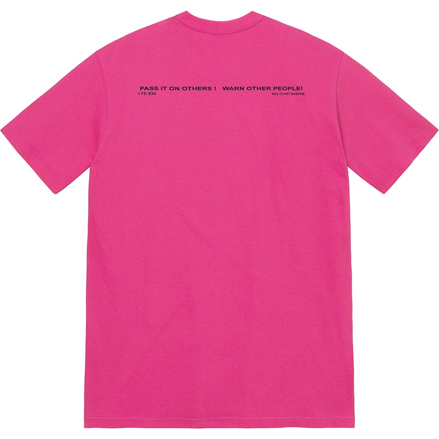 Supreme Warning Tee (FW22) - Magenta - $40