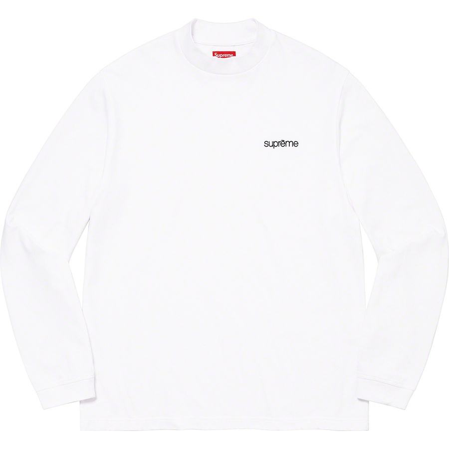 Supreme Mock Neck L S Top (FW22) - White - $78