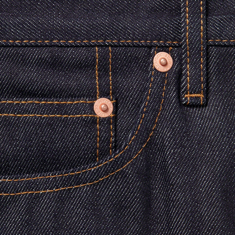 Supreme Rigid Slim Jean (FW22) - Rigid Indigo - $168