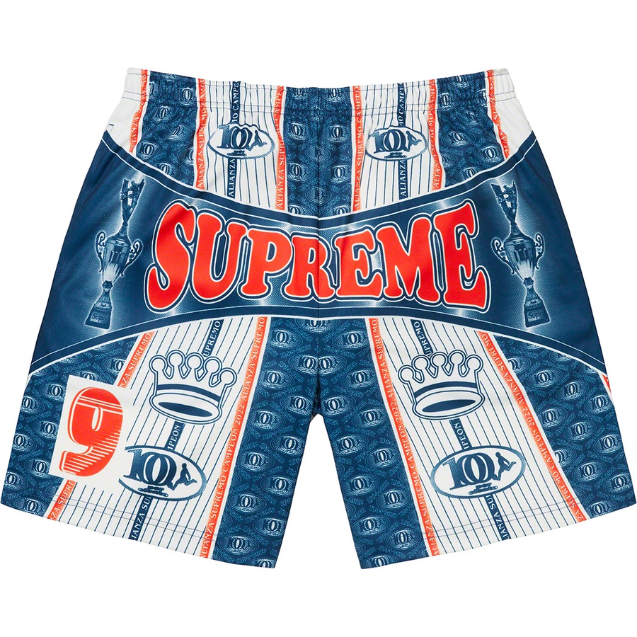 Supreme Por Ciento Soccer Short (FW22) - Navy - $98