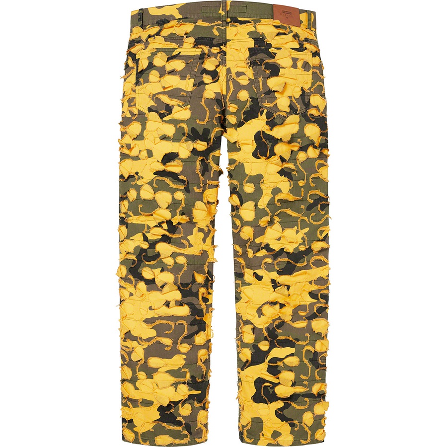 Supreme Supreme Griffin 5-Pocket Jean (FW22) - Yellow Camo - $268