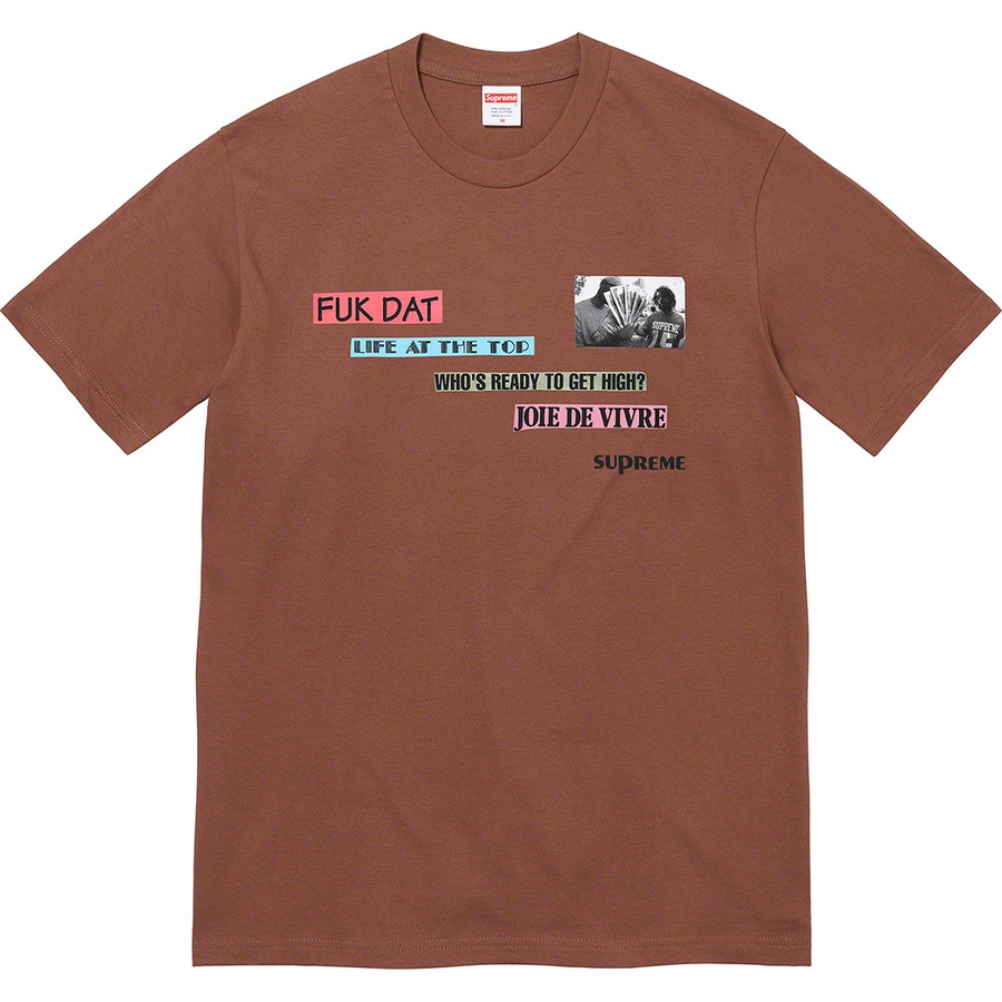 Supreme Joie De Vivre Tee (FW22) - Brown - $40