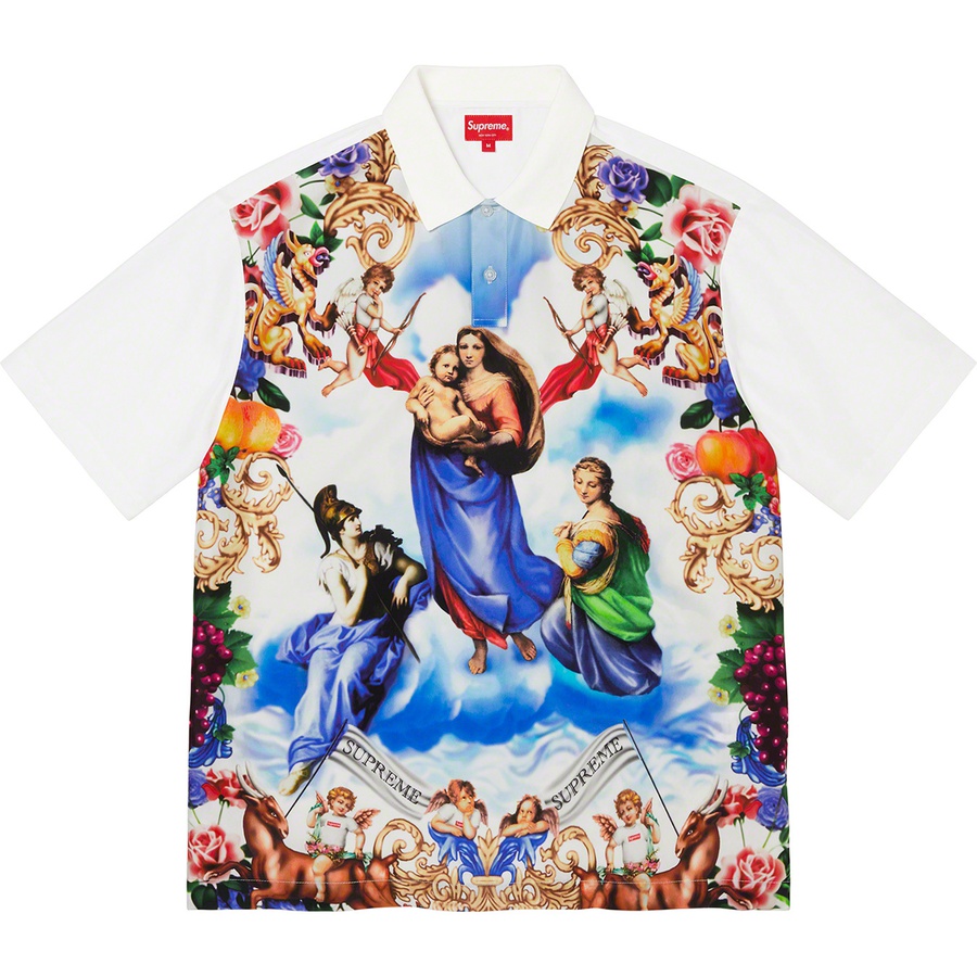 Supreme Heavenly Silk Polo (FW22) - White - $158