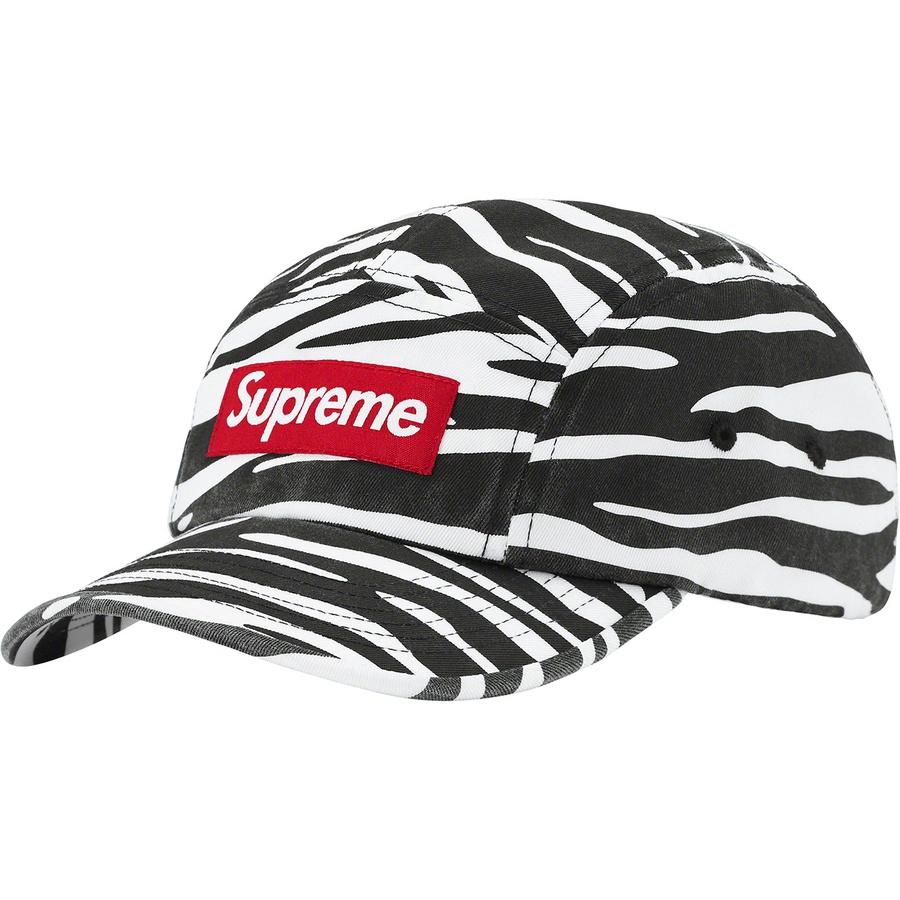 Supreme Washed Chino Twill Camp Cap (FW22) - Zebra - $48