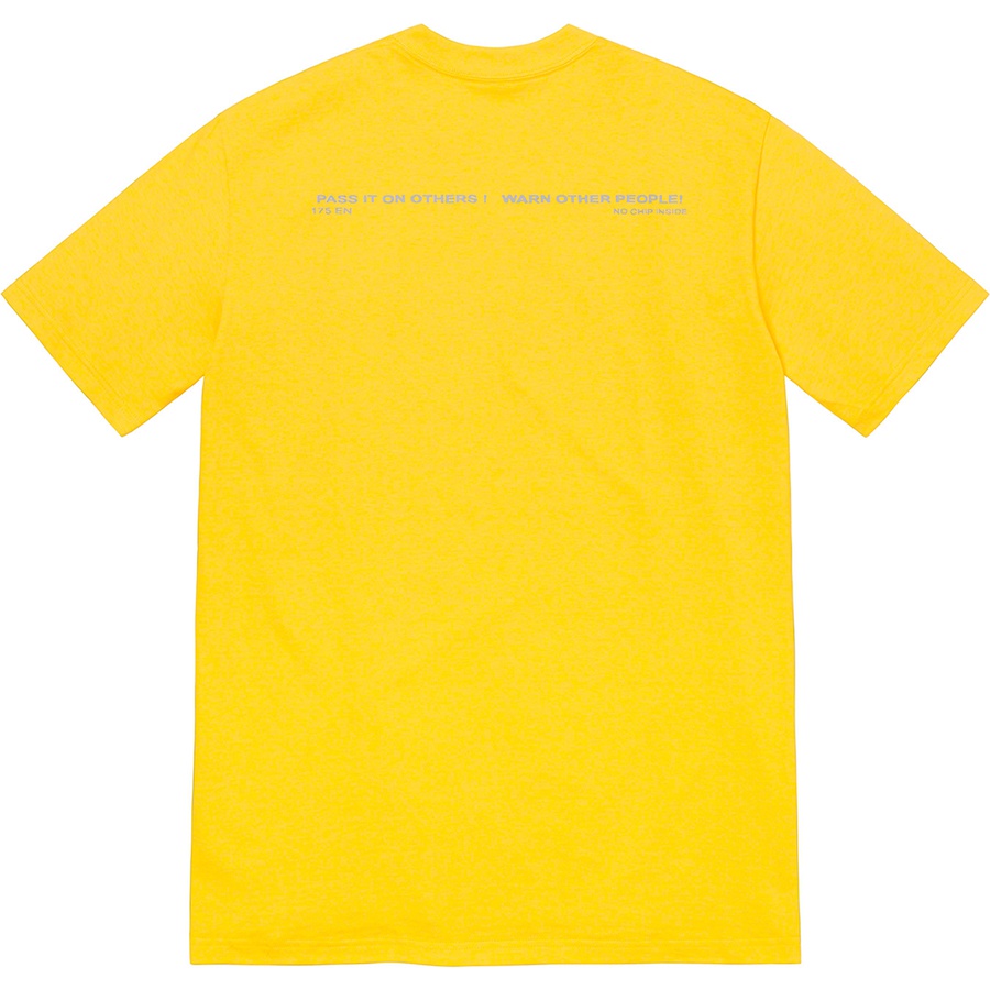 Supreme Warning Tee (FW22) - Yellow - $40