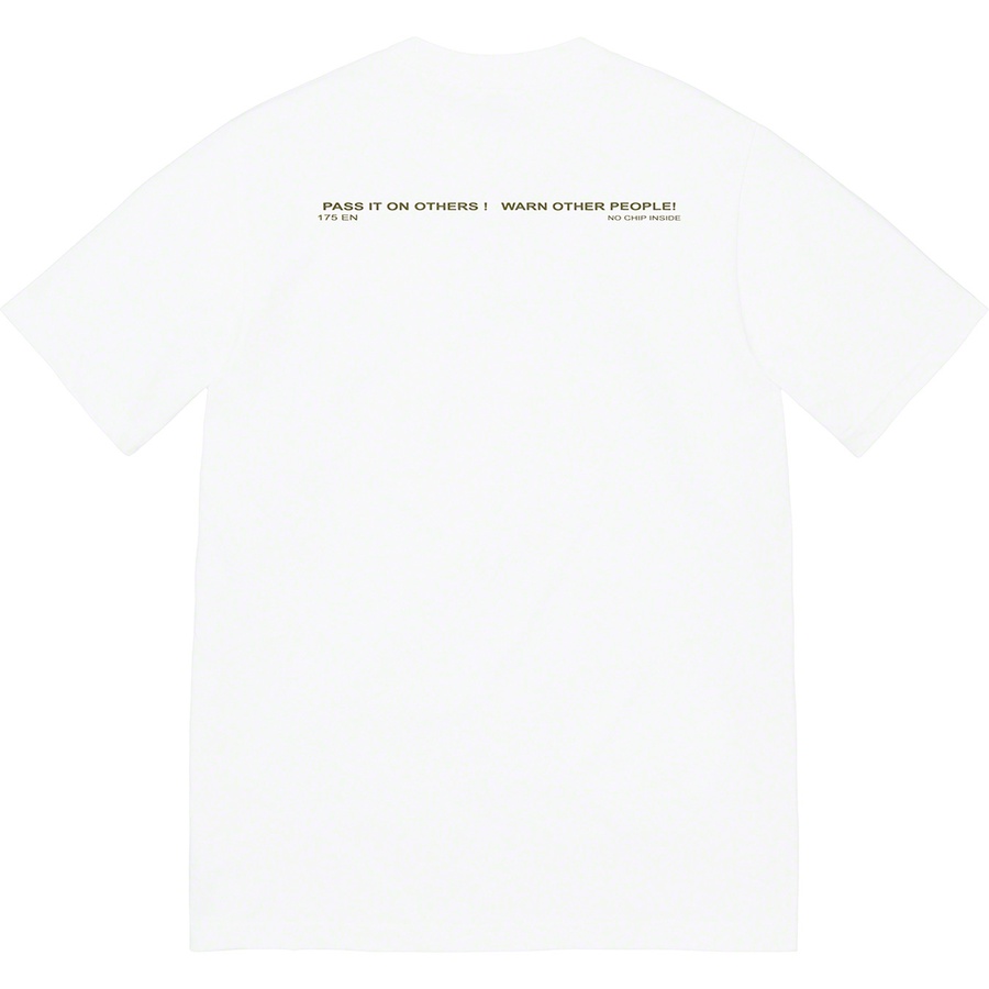 Supreme Warning Tee (FW22) - White - $40