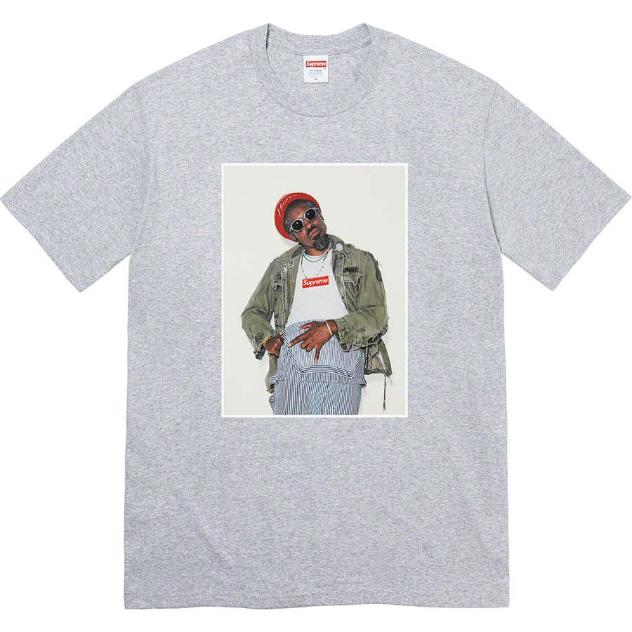 Supreme André 3000 Tee (FW22) - Heather Grey - $54