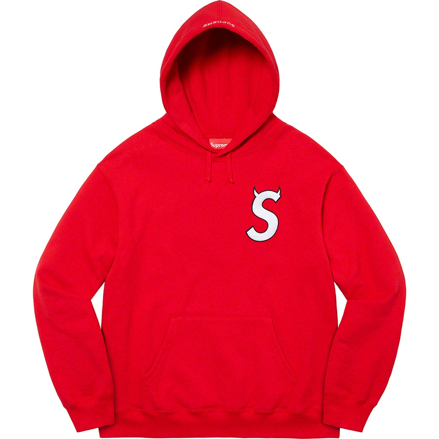 Supreme S Logo Hooded Sweatshirt (FW22) - Red - $158