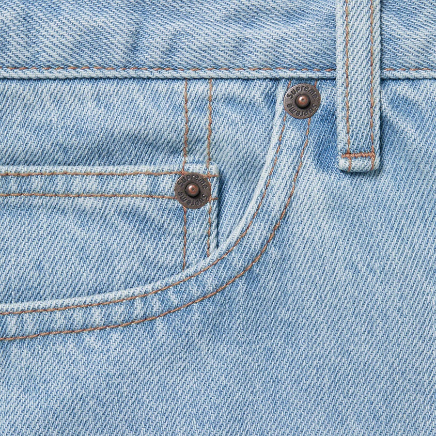 Supreme Stone Wash Slim Jean (FW22) - Stone Washed Indigo - $178