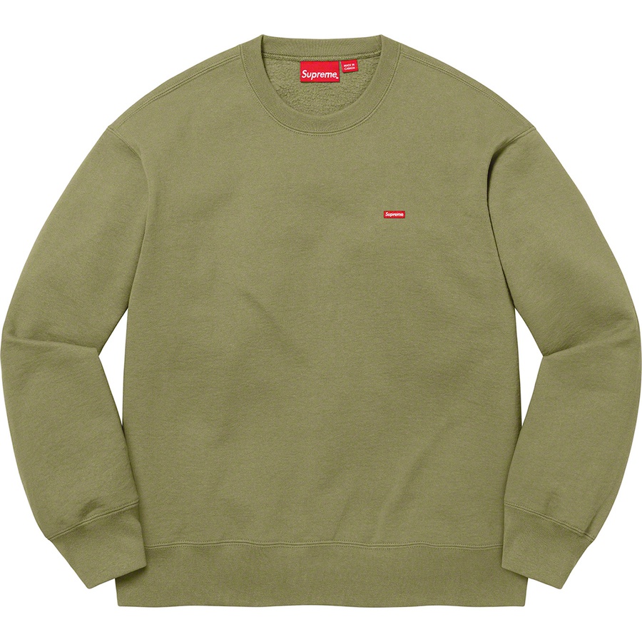 Supreme Small Box Crewneck (FW22) - Light Olive - $138