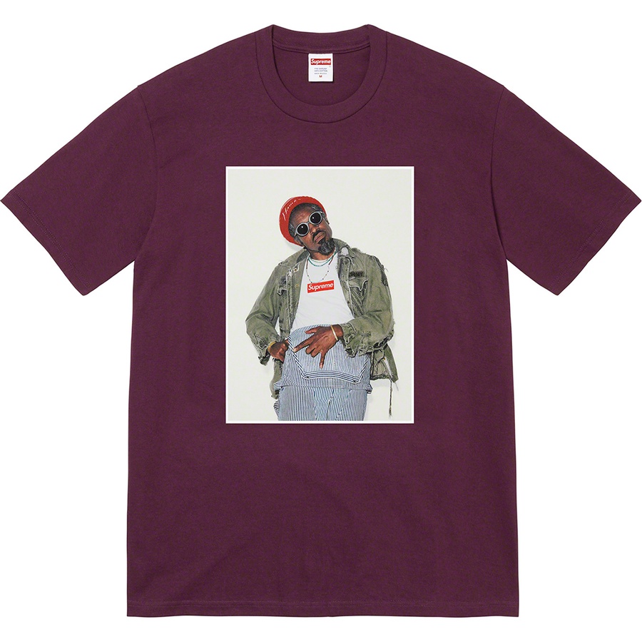 Supreme André 3000 Tee (FW22) - Eggplant - $54