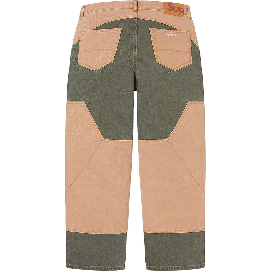 Supreme 2-Tone Paneled Jean (FW22) - Brown - $178