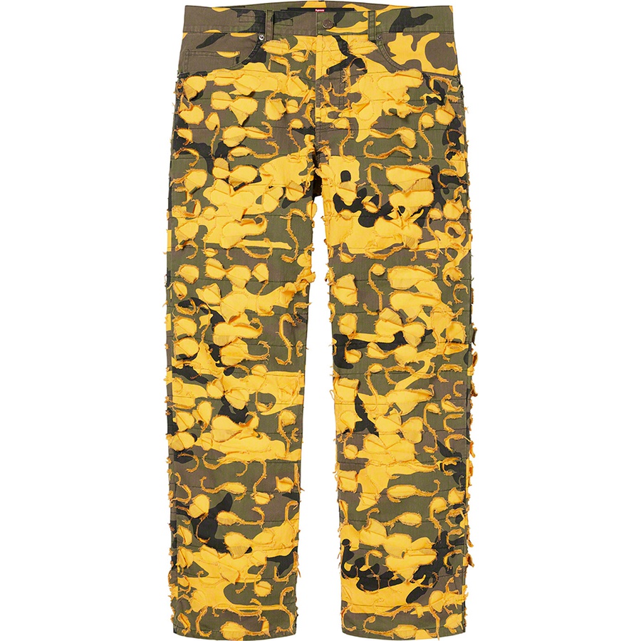 Supreme Supreme Griffin 5-Pocket Jean (FW22) - Yellow Camo - $268