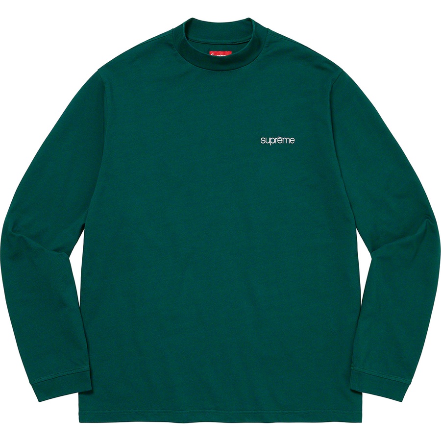 Supreme Mock Neck L S Top (FW22) - Dark Green - $78