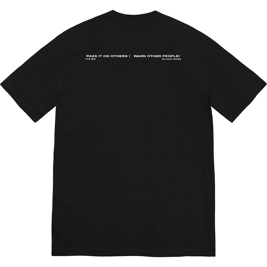 Supreme Warning Tee (FW22) - Black - $40