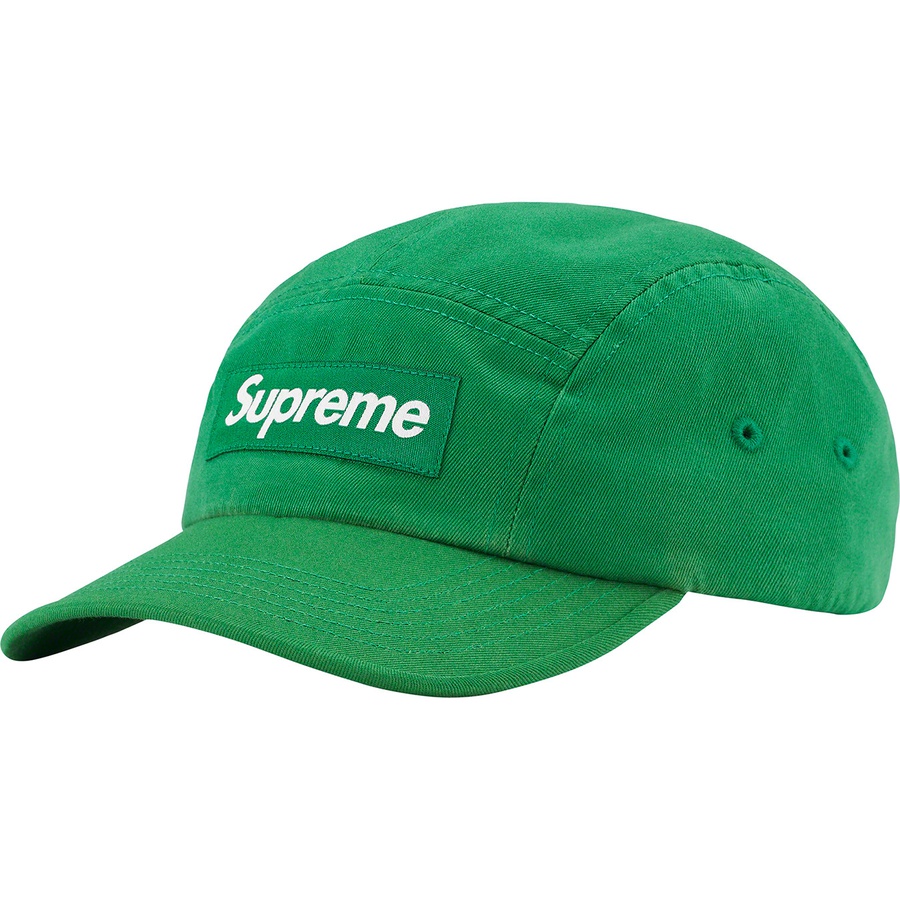 Supreme Washed Chino Twill Camp Cap (FW22) - Green - $48