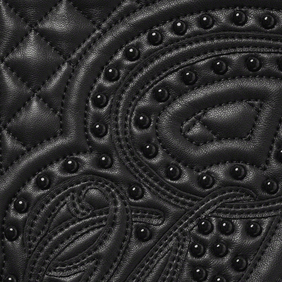 Supreme Studded Quilted Leather Jacket (FW22) - Black - $1198