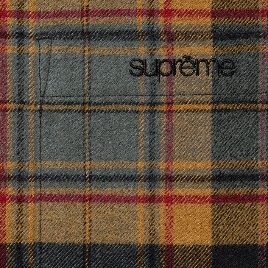 Supreme Plaid Flannel Shirt (FW22) - Black - $128