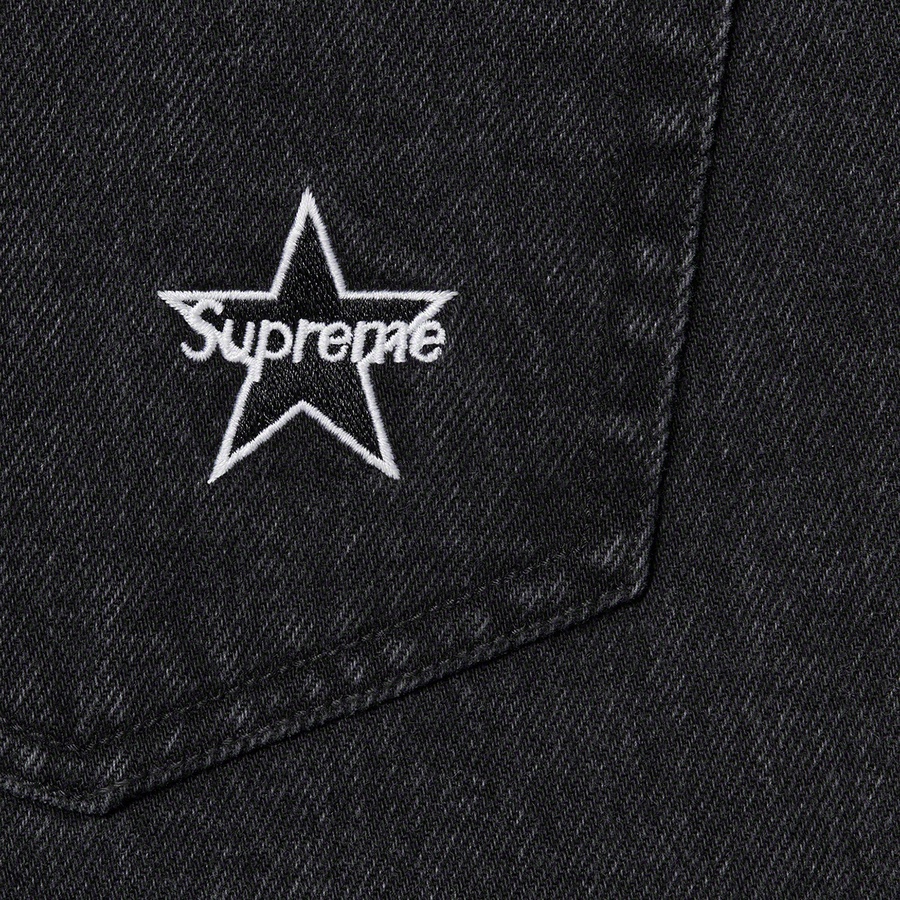 Supreme Regular Jean (FW22) - Washed Black - $158