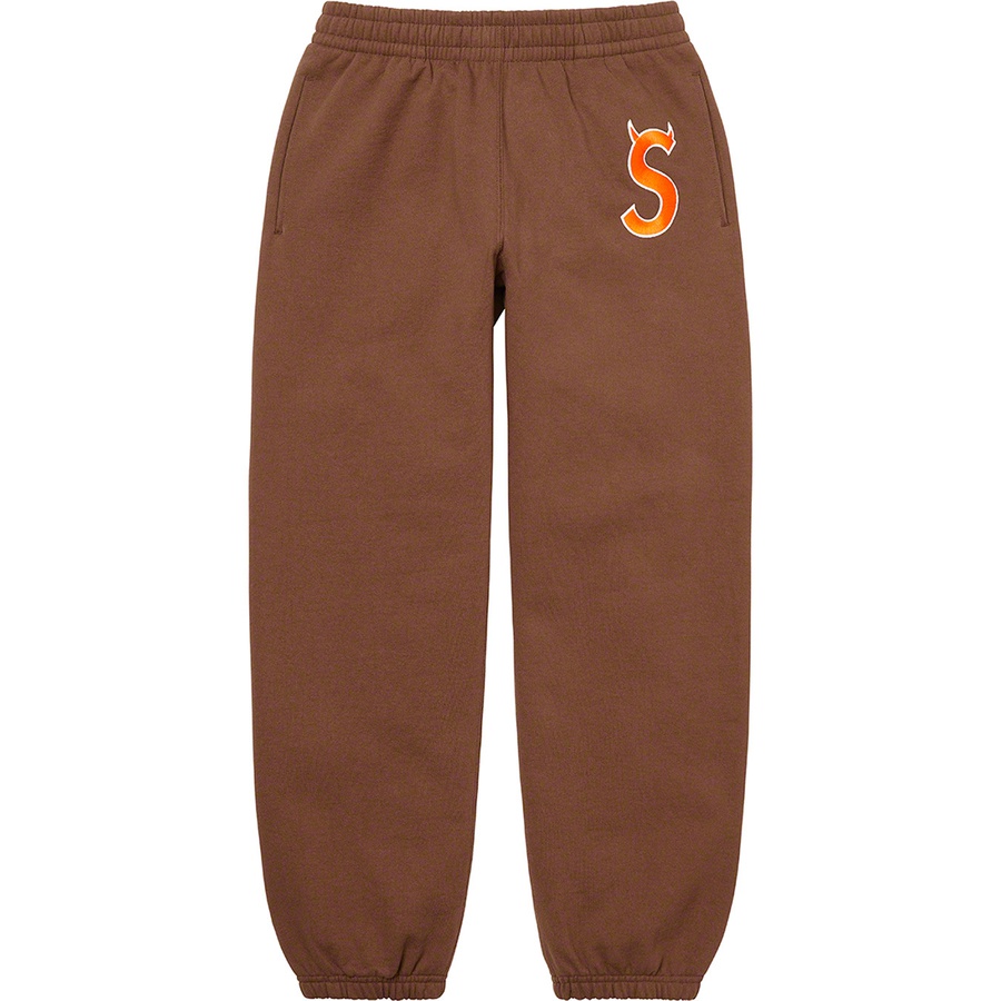Supreme S Logo Sweatpant (FW22) - Brown - $158