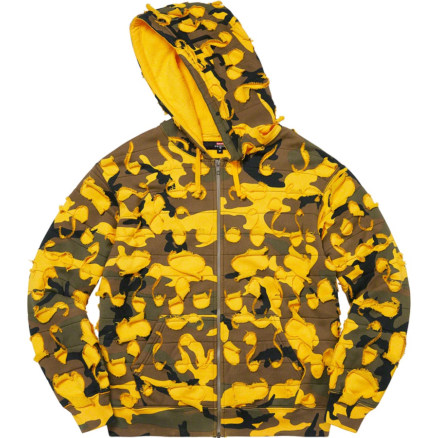 Supreme Supreme Griffin Zip Up Hooded Sweatshirt (FW22) - Yellow Camo - $238