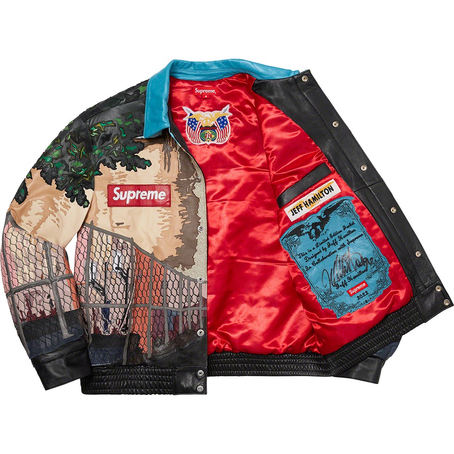 Supreme Jeff Hamilton Ridge Street Leather Jacket (FW22) - Multicolor - $9998