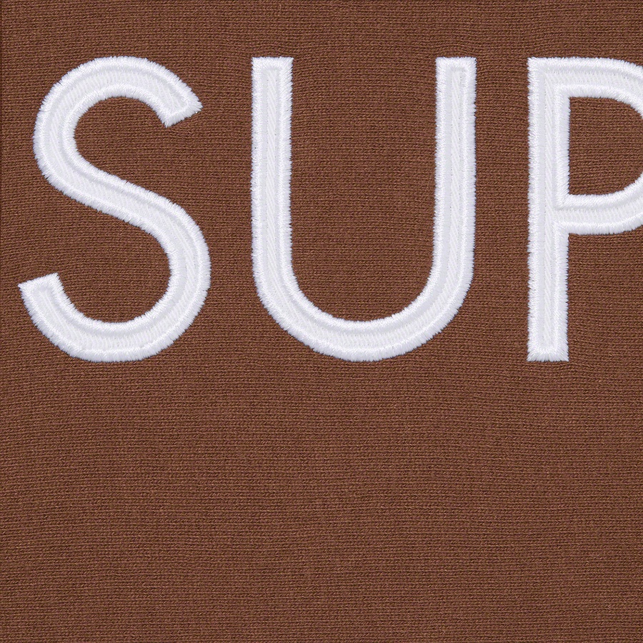 Supreme Capital Hooded Sweatshirt (FW22) - Dark Brown - $158