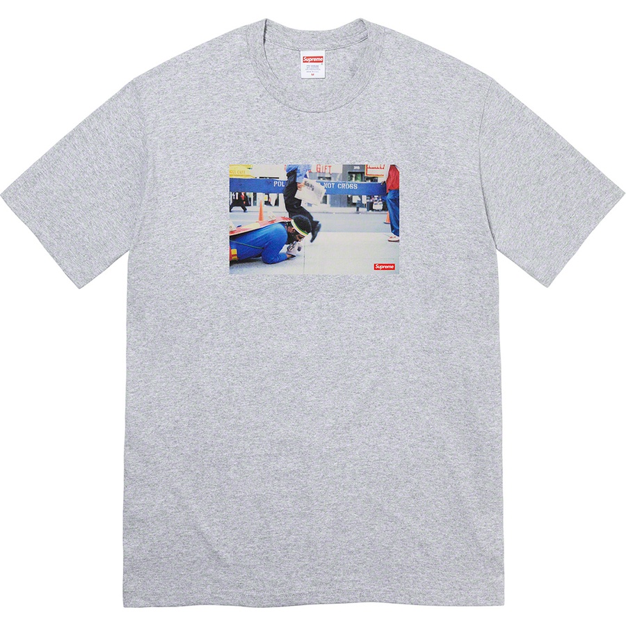 Supreme Great White Way Tee (FW22) - Heather Grey - $48