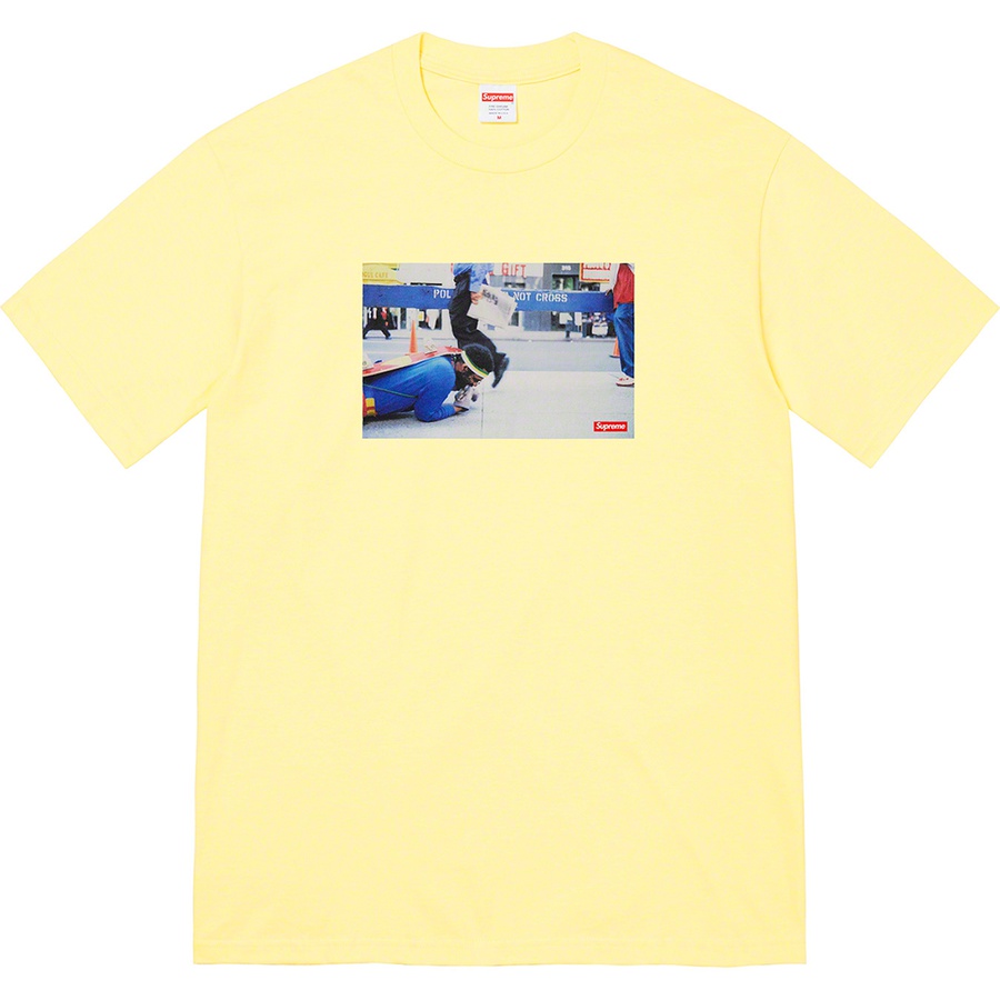 Supreme Great White Way Tee (FW22) - Pale Yellow - $48