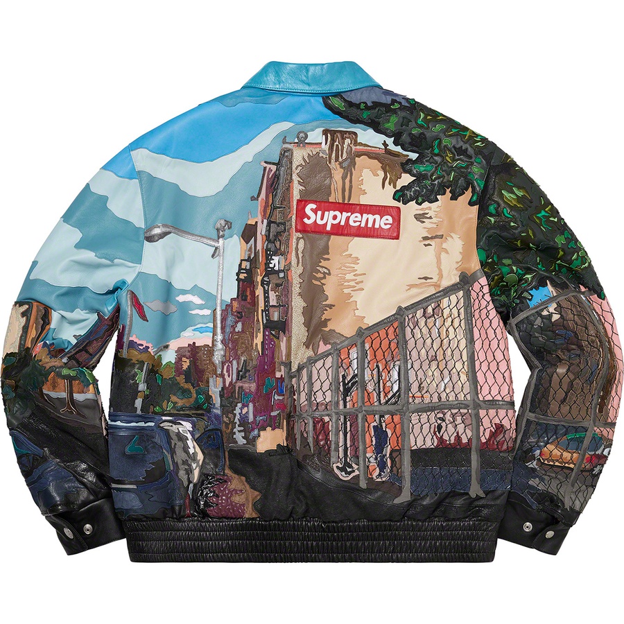 Supreme Jeff Hamilton Ridge Street Leather Jacket (FW22) - Multicolor - $9998