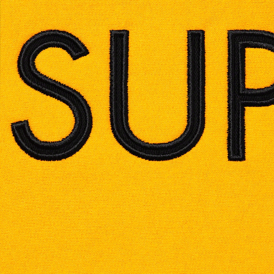 Supreme Capital Hooded Sweatshirt (FW22) - Bright Gold - $158