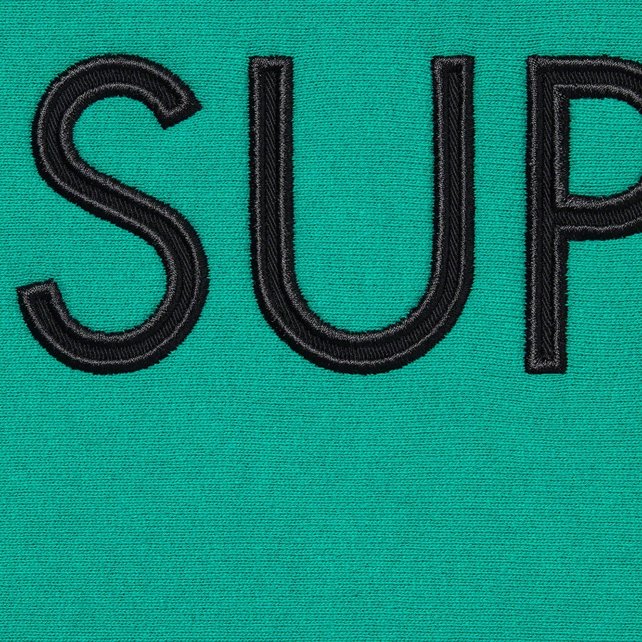 Supreme Capital Hooded Sweatshirt (FW22) - Dark Aqua - $158