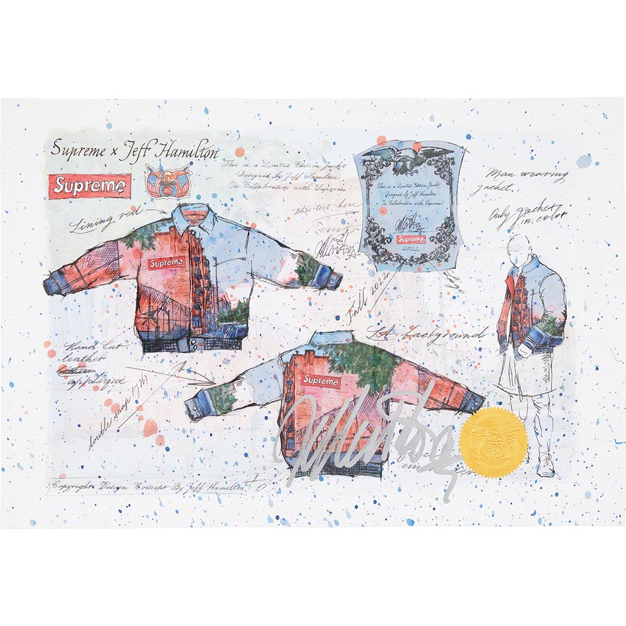 Supreme Jeff Hamilton Ridge Street Leather Jacket (FW22) - Multicolor - $9998
