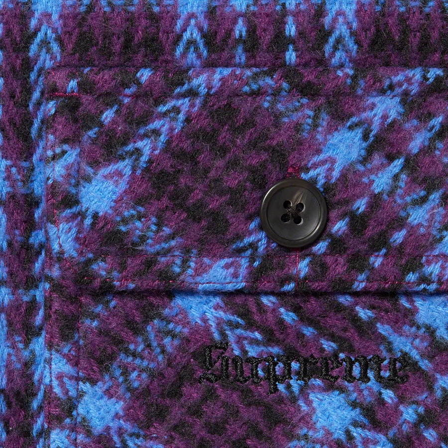 Supreme Heavy Flannel Shirt (FW22) - Dark Plum - $158