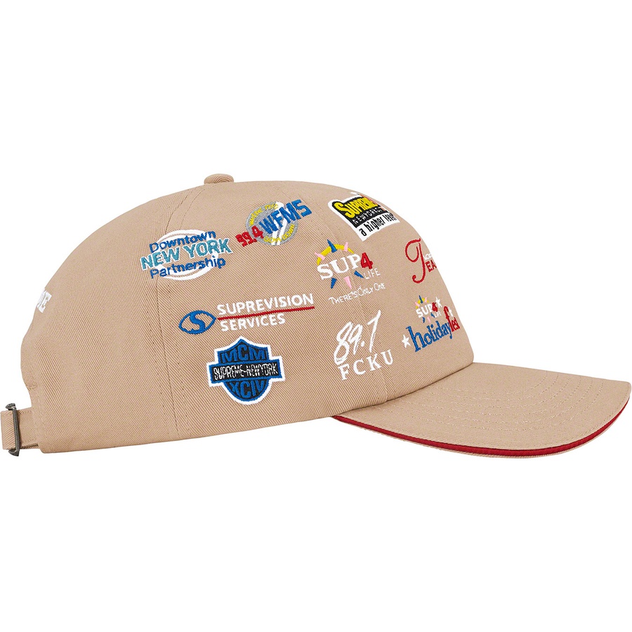 Supreme Sponsors 6-Panel (FW22) - Khaki - $54