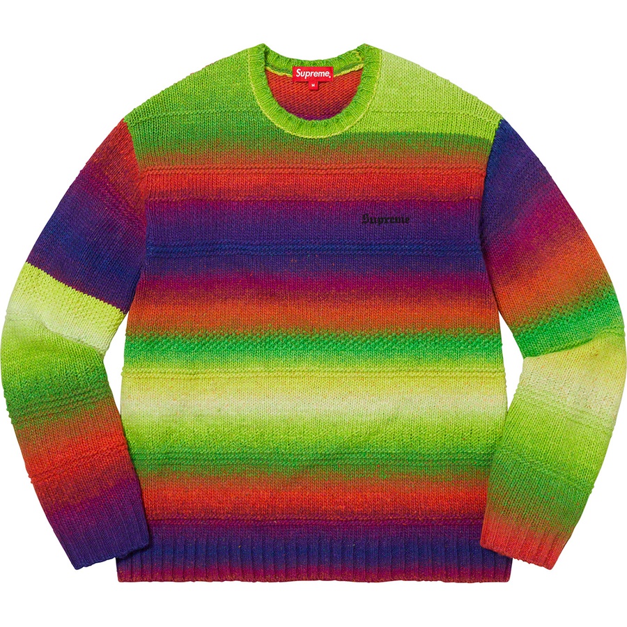 Supreme Gradient Stripe Sweater (FW22) - Multicolor - $158