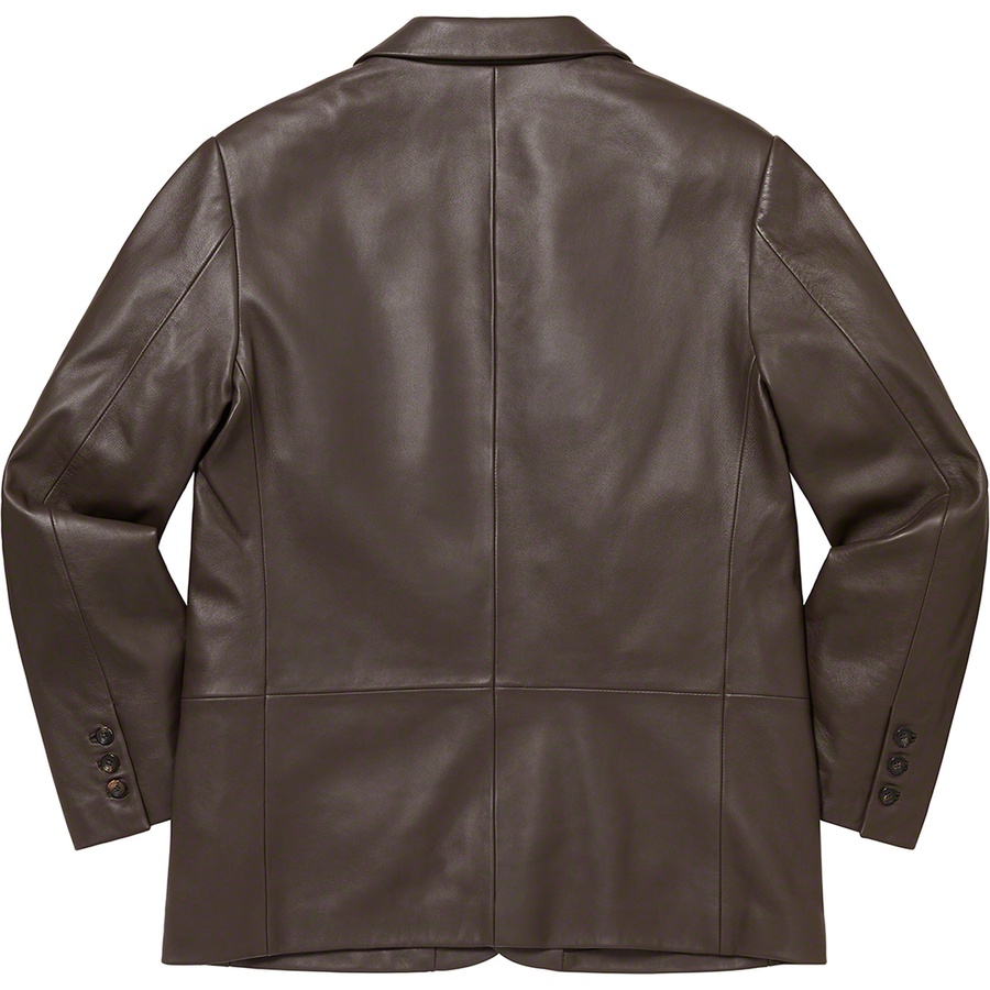 Supreme Leather Blazer (FW22) - Brown - $498